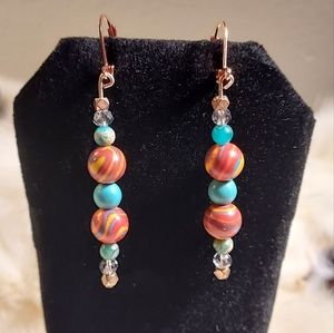 Handmade crystal earrings